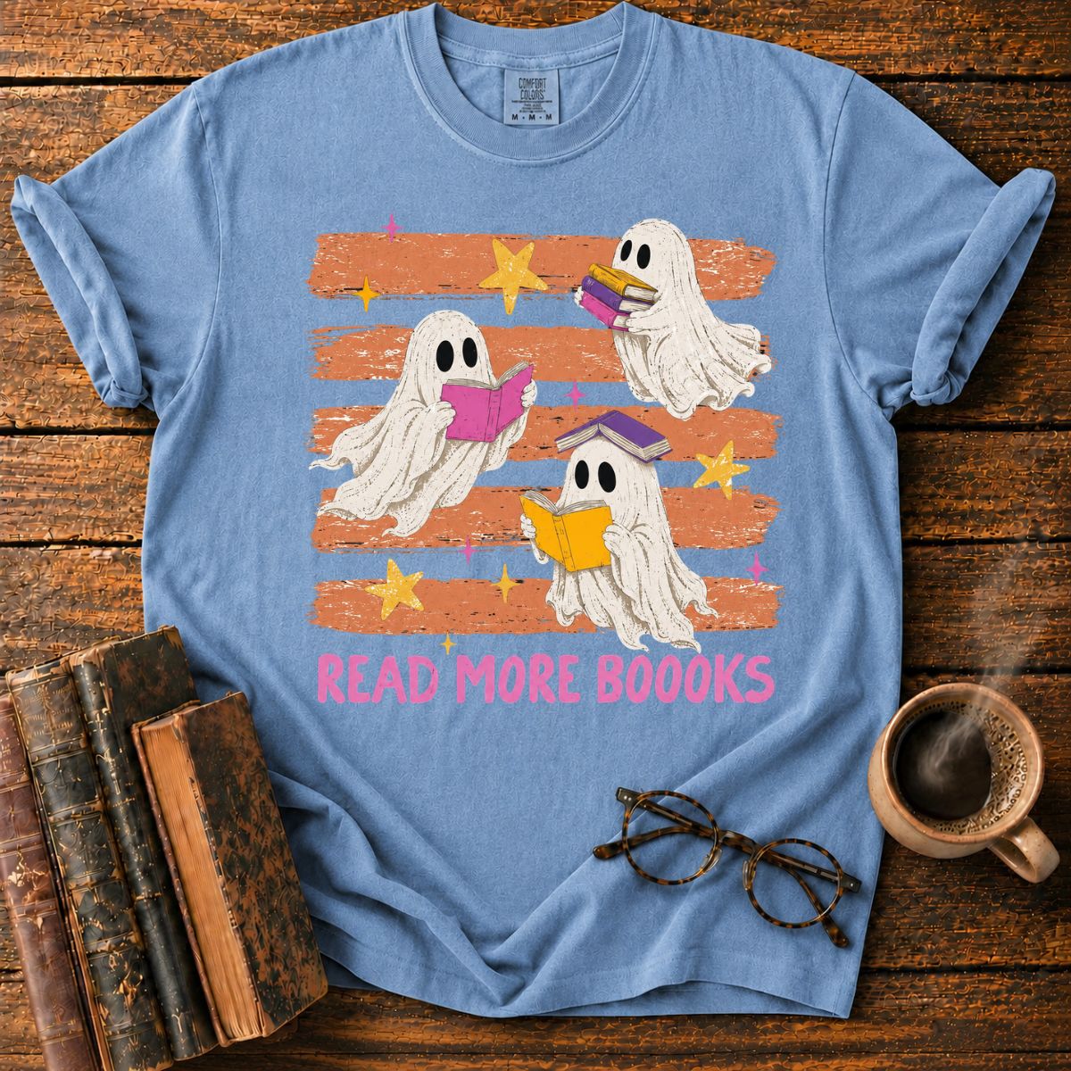 Ghosts Reading More Books T-Shirt