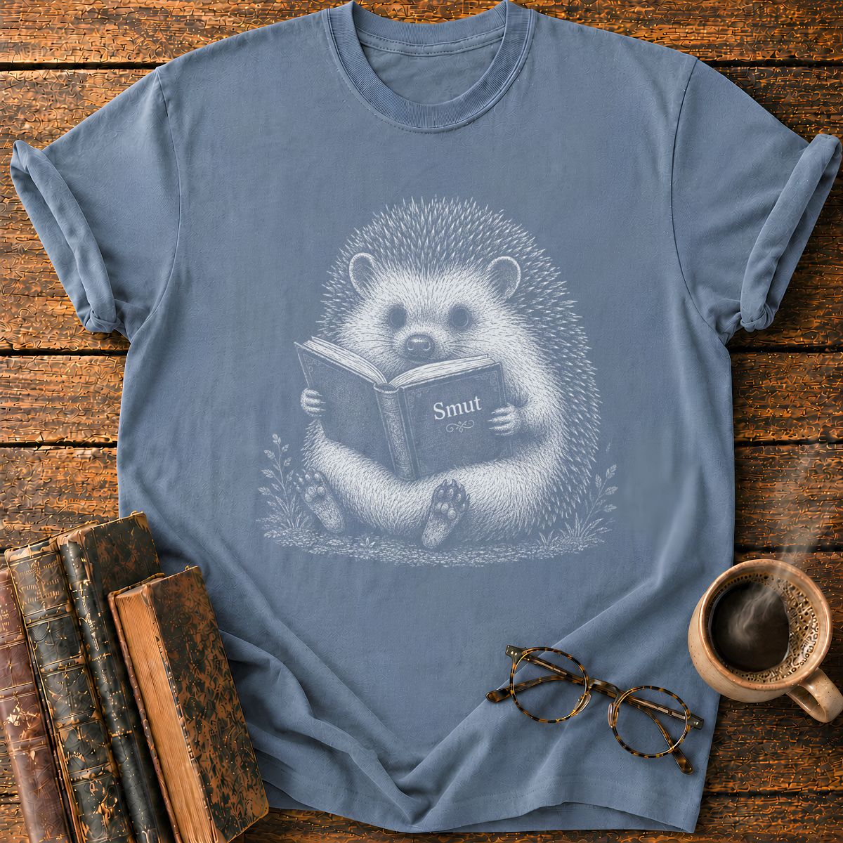 Hedgehog Reading A Book T-Shirt