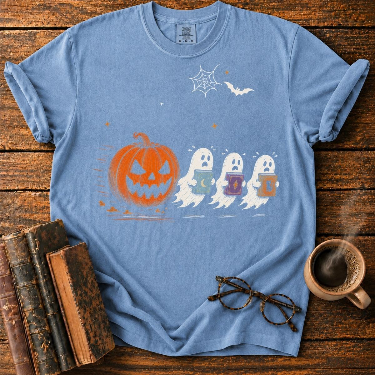 Pumpkin Chases Bookish Ghosts T-Shirt