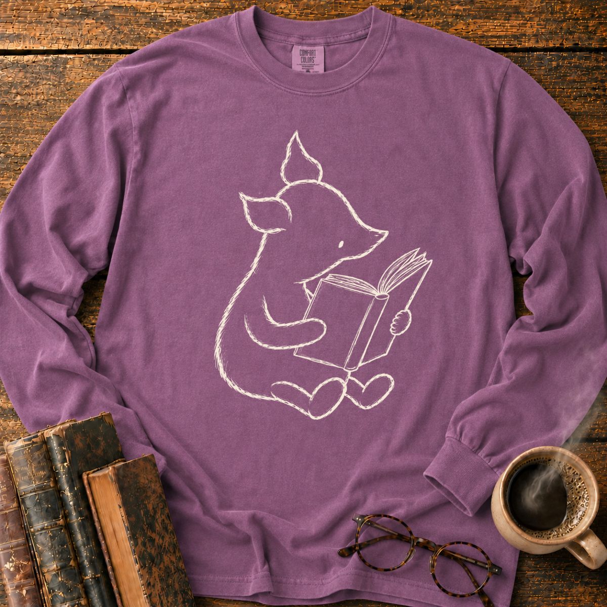 Pig 1928 Reading Book LS T-Shirt