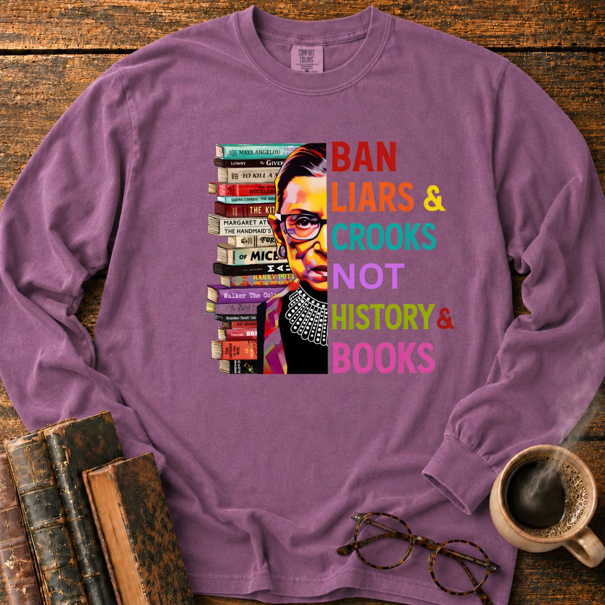 Ban Liars And Crooks Not Books LS T-Shirt
