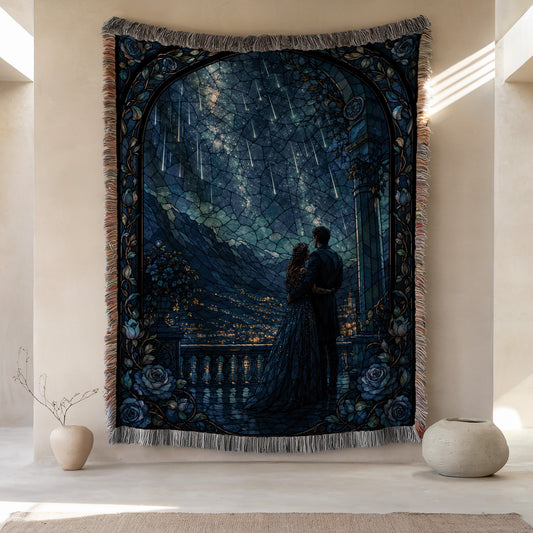 Starfall Night Woven Throw Blanket