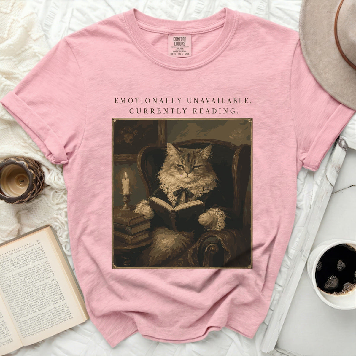Unavailable Reader Cat Tee