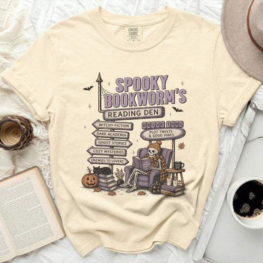 Spooky Bookworm's Den Tee