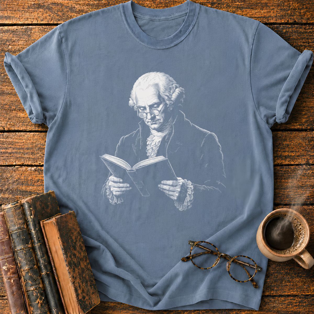 Vintage Scholar Reading T-Shirt