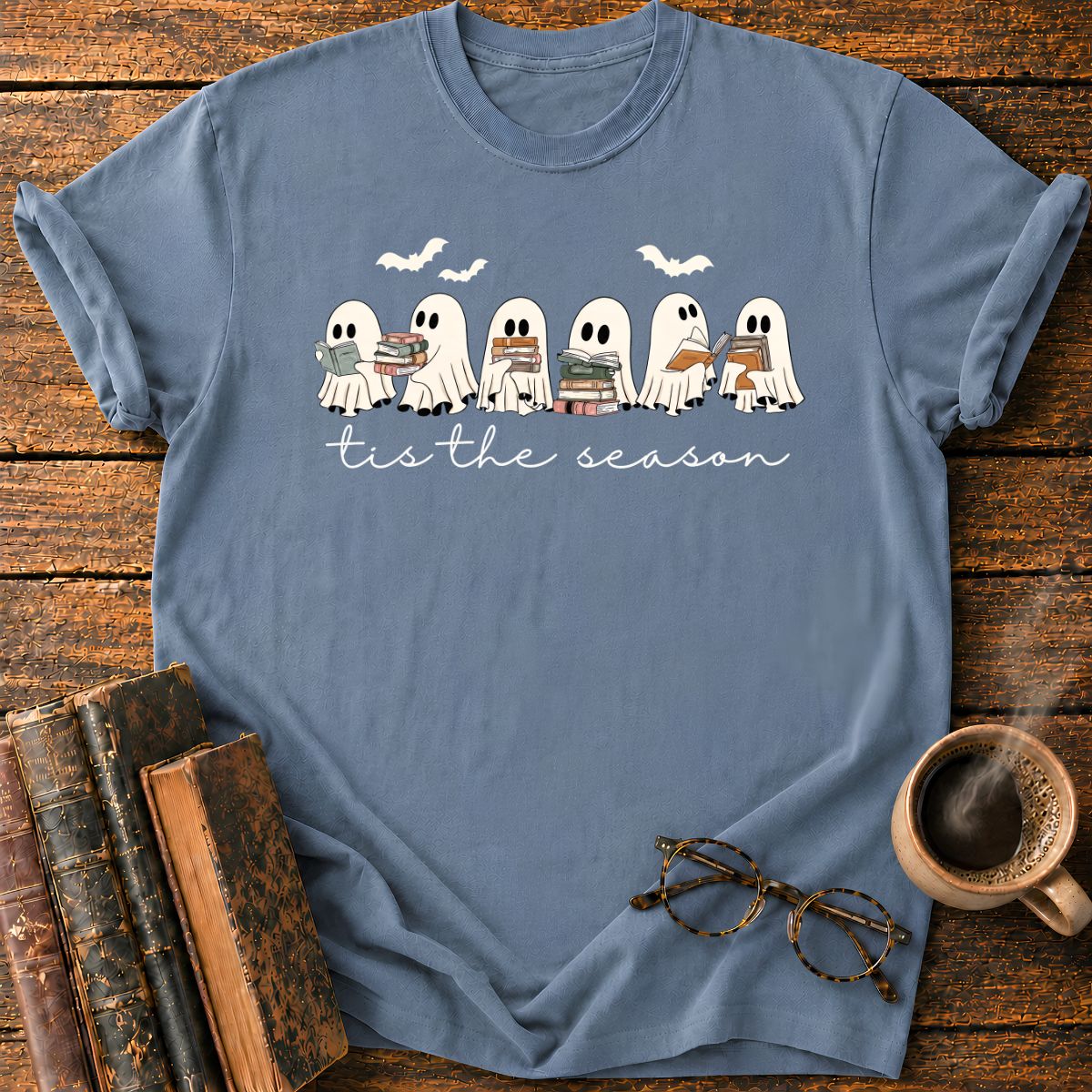 Ghosts Reading in Halloween T-Shirt