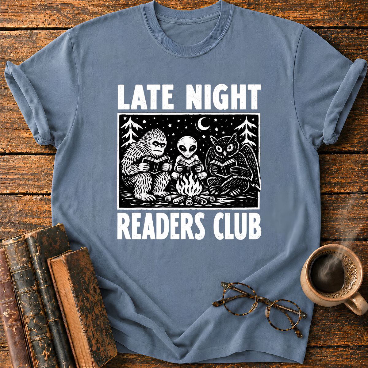 Late Night Readers Club Campfire T-Shirt