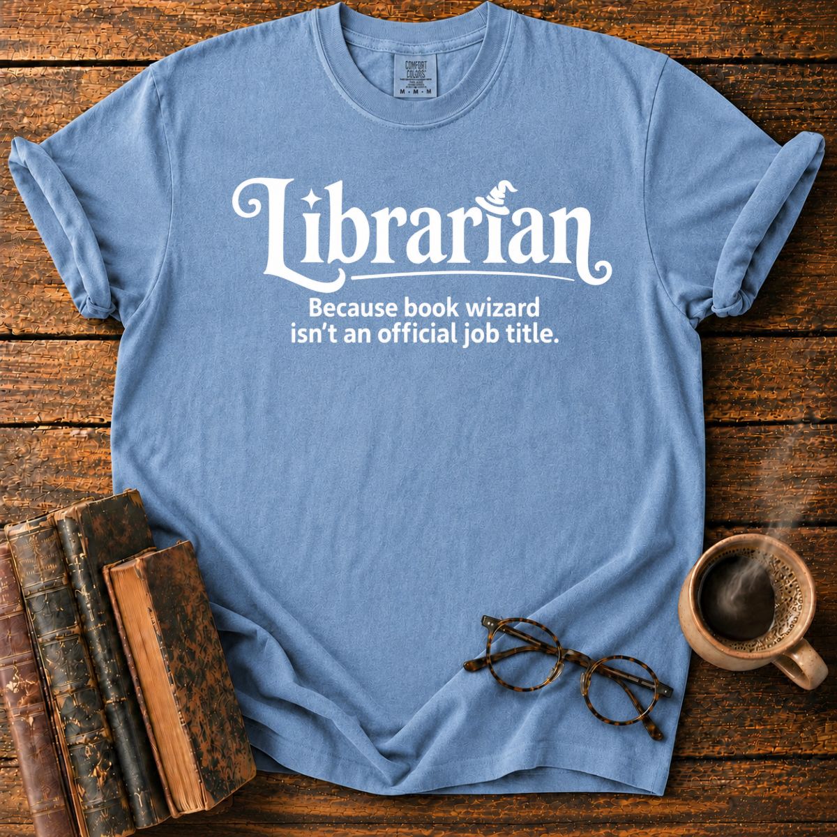 Librarian Book Wizard Funny T-Shirt