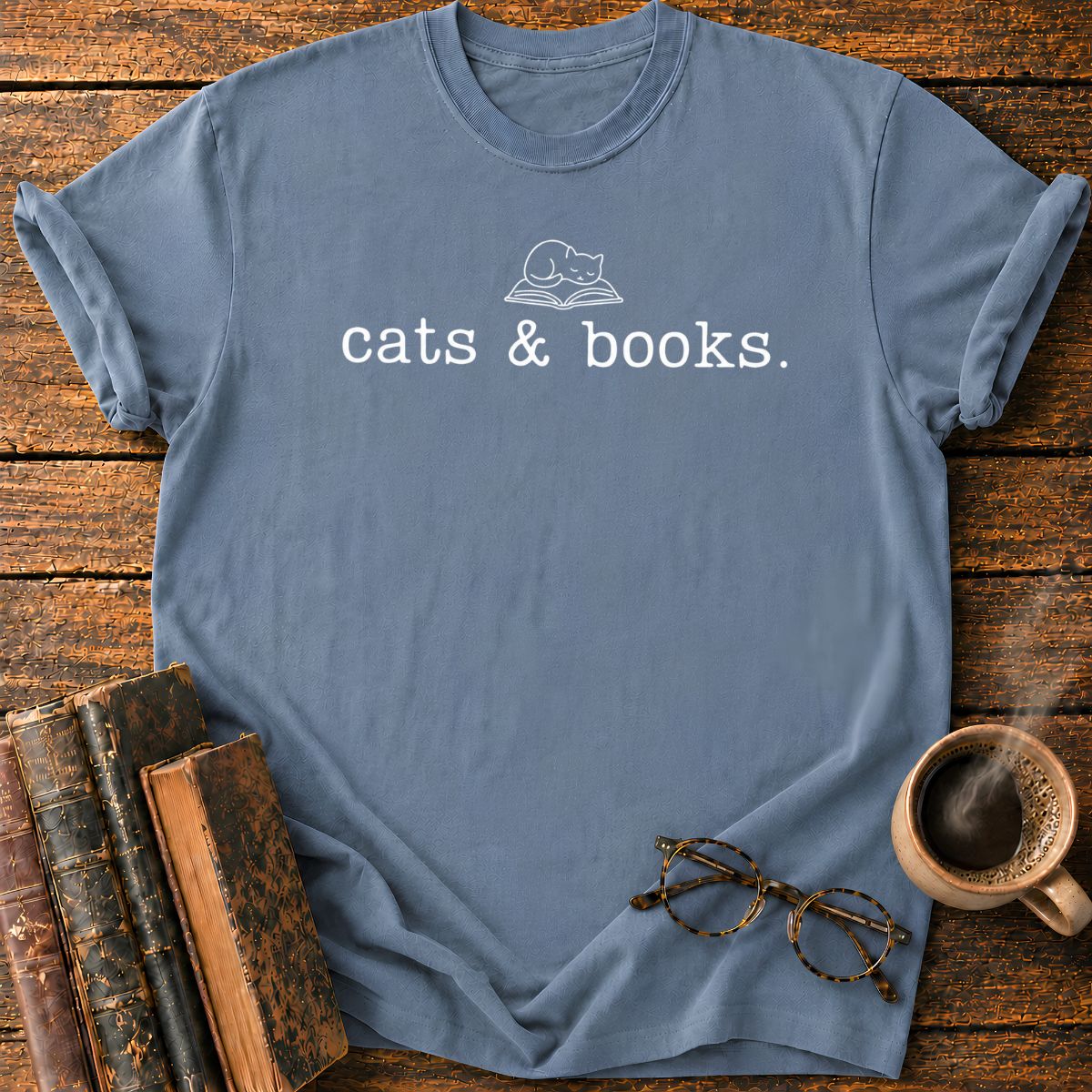 Cats & Books T-Shirt