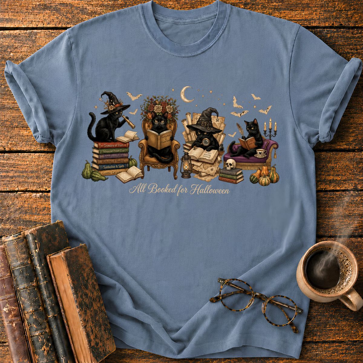 All Booked For Halloween T-Shirt