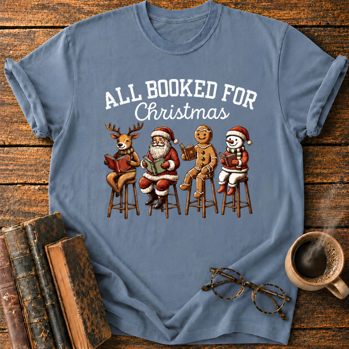 All Booked For Christmas T-Shirt