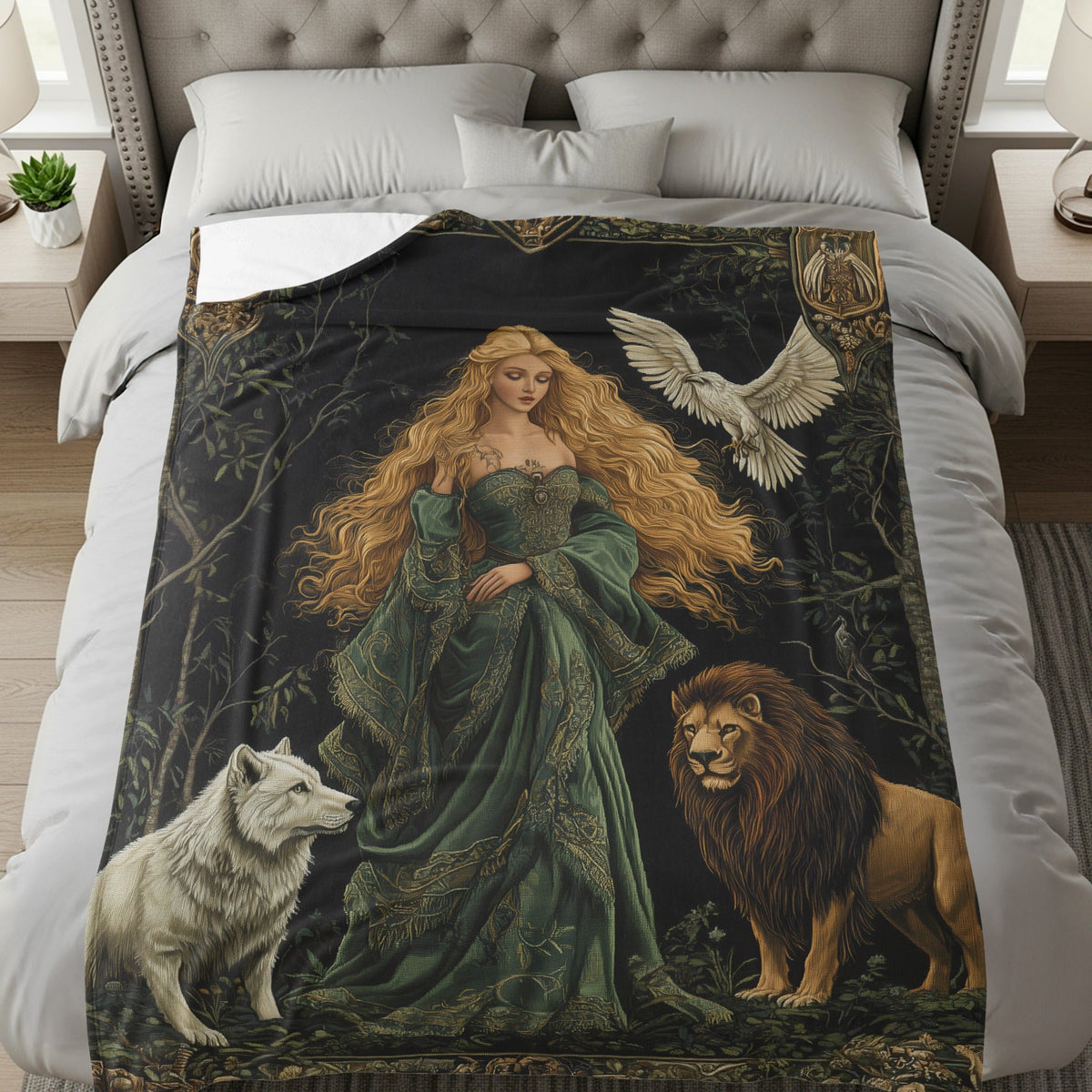 TOG Tapestry Velveteen Plush Blanket