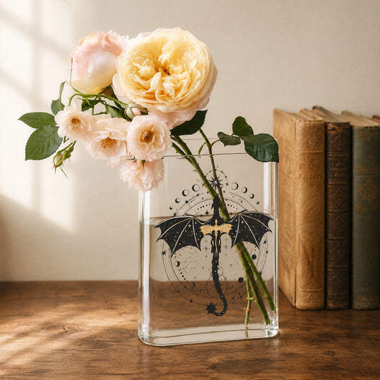 Black Dragon Acrylic Book Vase Book Lover Gift