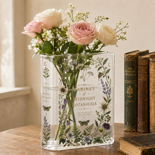 Botanical Grimoire Acrylic Book Vase Book Lover Gift