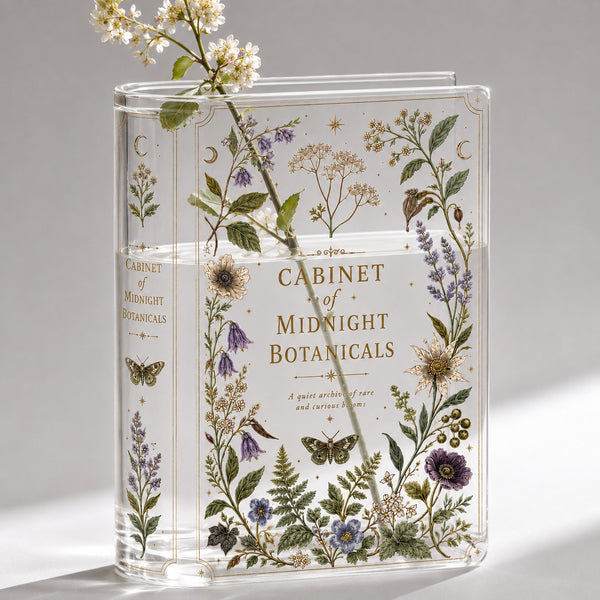 Botanical Grimoire Acrylic Book Vase Book Lover Gift