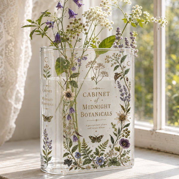 Botanical Grimoire Acrylic Book Vase Book Lover Gift