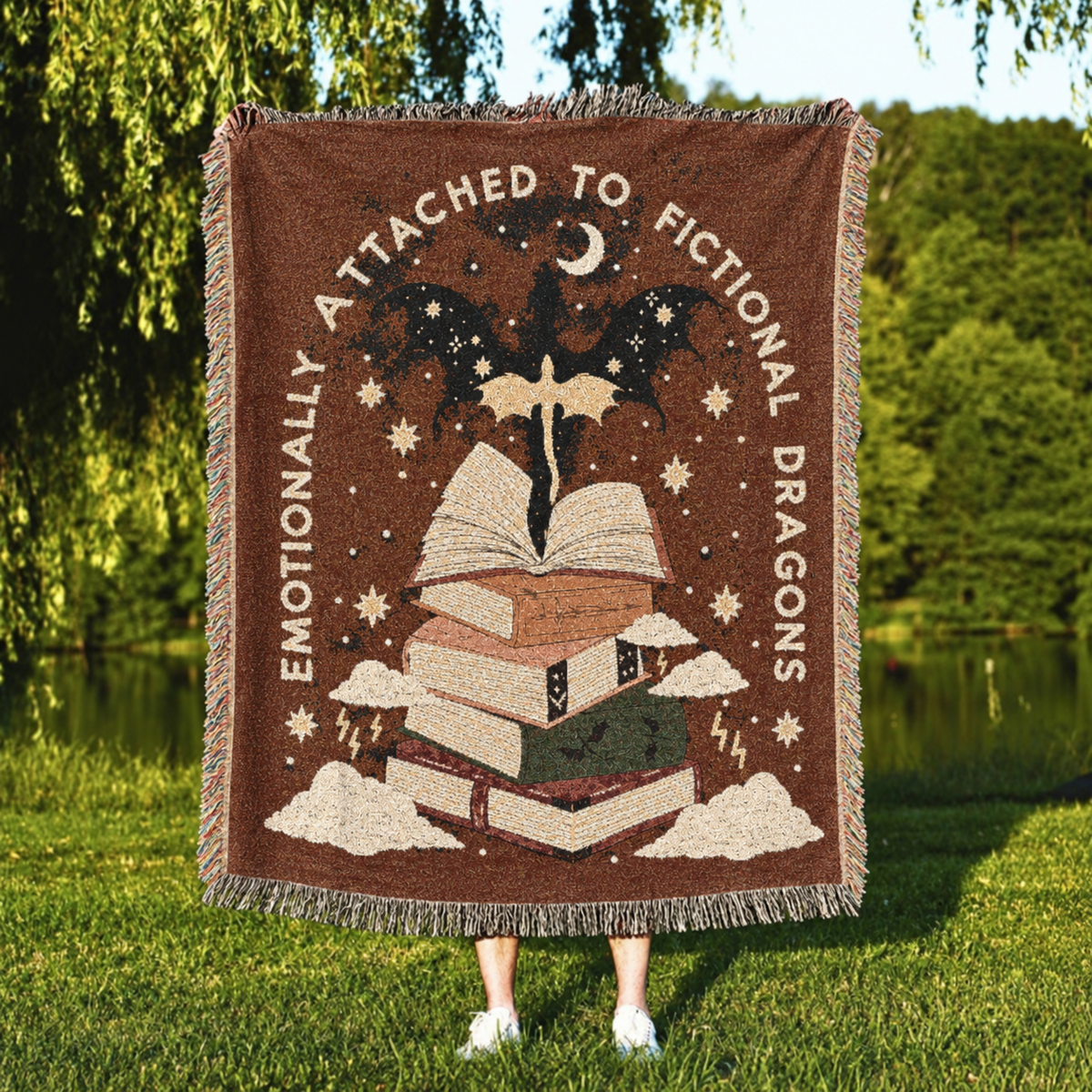 Emotionally Attached to Dragons Blanket