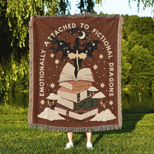 Emotionally Attached to Dragons Blanket