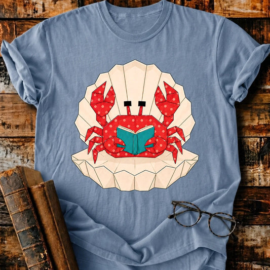 Crab Reading T-Shirt