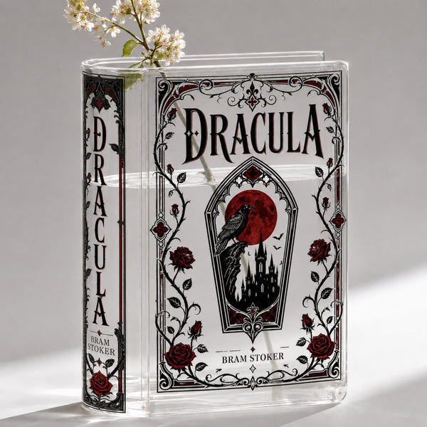 Dracula  Acrylic Book Vase Book Lover Gift