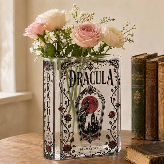 Dracula  Acrylic Book Vase Book Lover Gift
