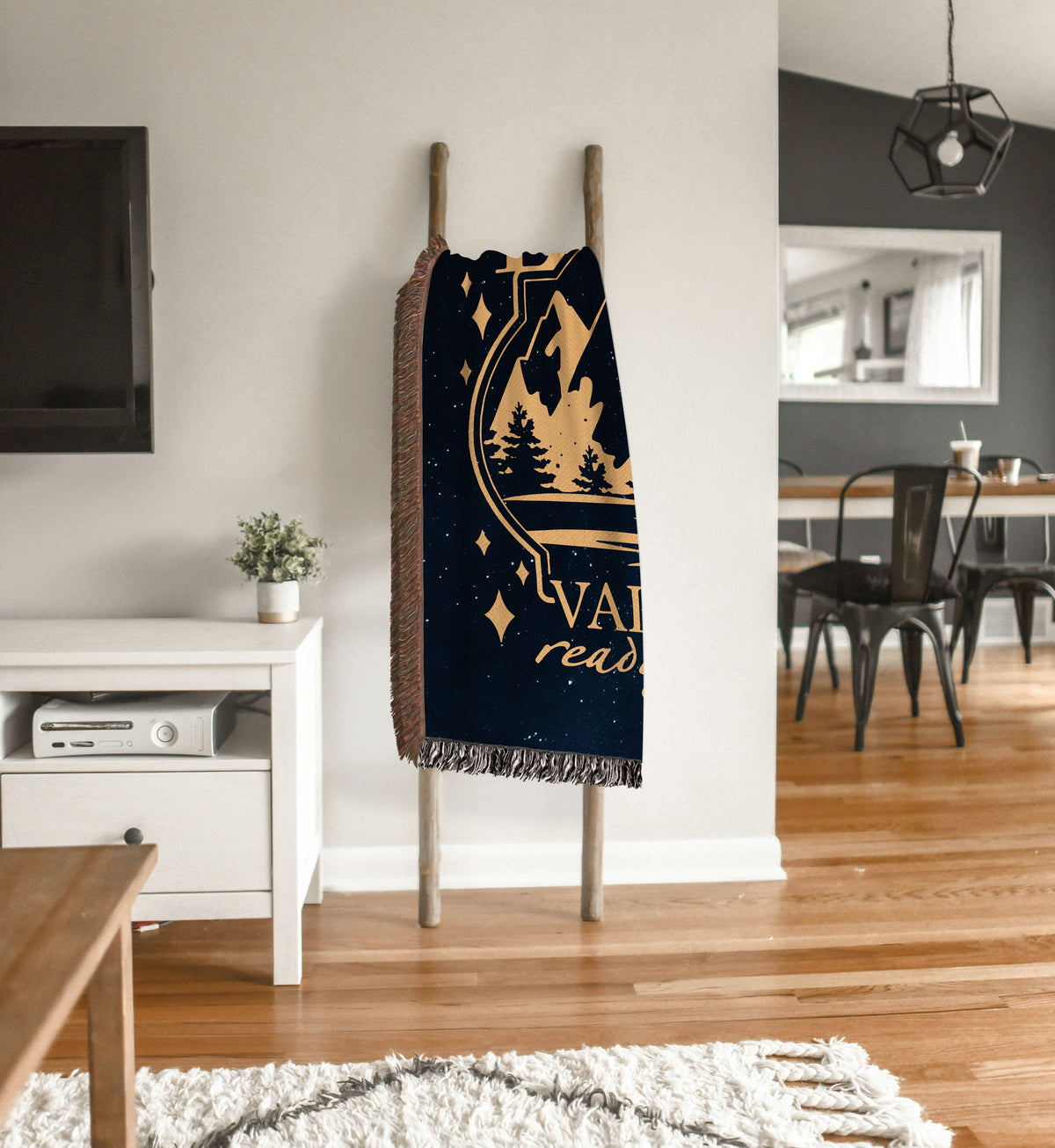 House of Wind Book Club Woven Throw Blanket