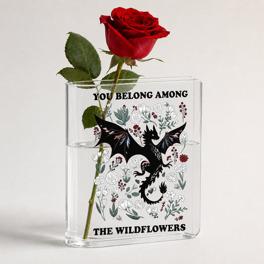Fantasy Dragon Acrylic Book Vase Book Lover Gift