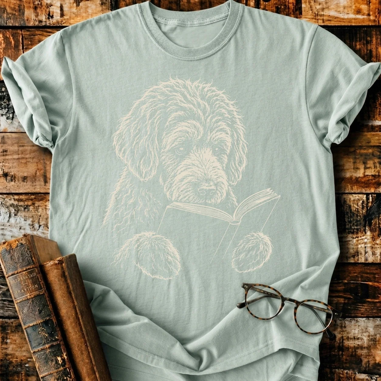 Goldendoodle Reading T-Shirt