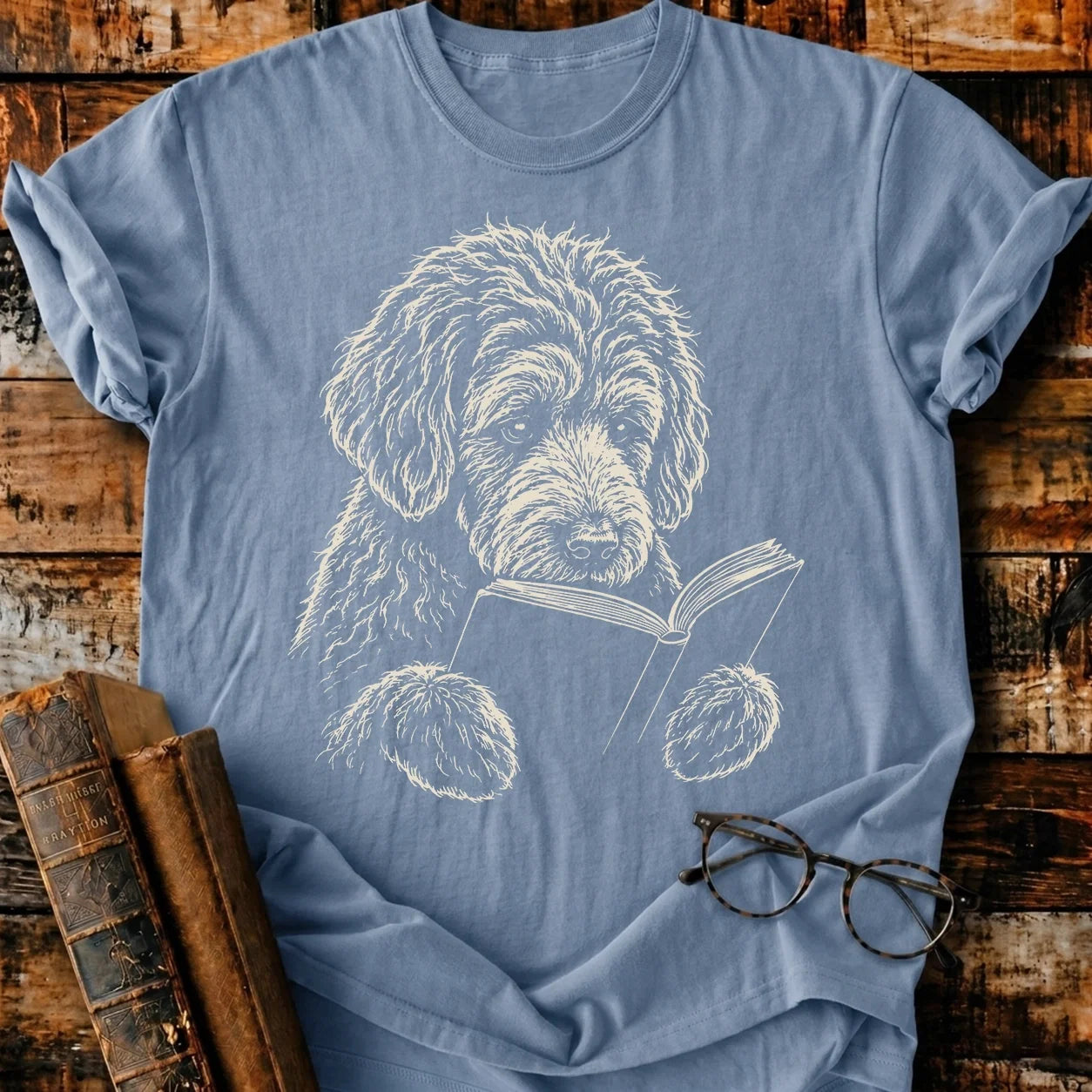 Goldendoodle Reading T-Shirt