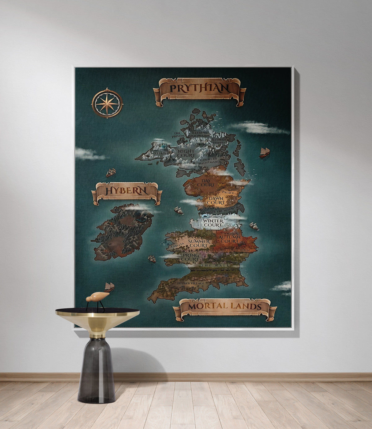 A Court of Thorns and Roses Map Woven Throw Blanket