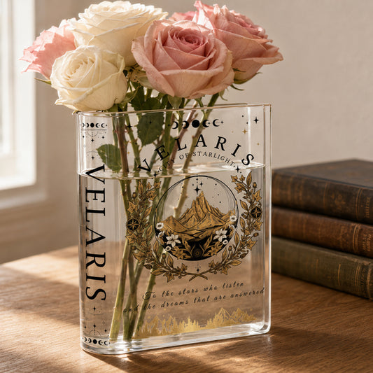 Moutain City Acrylic Book Vase Book Lover Gift