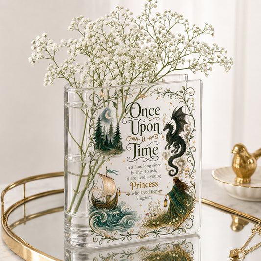 Once Upon a Time Book  Acrylic Book Vase Book Lover Gift