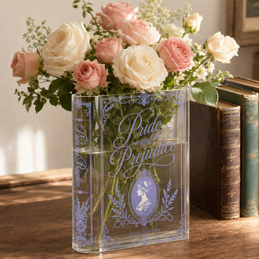 Pride And Prejudice Acrylic Book Vase Book Lover Gift