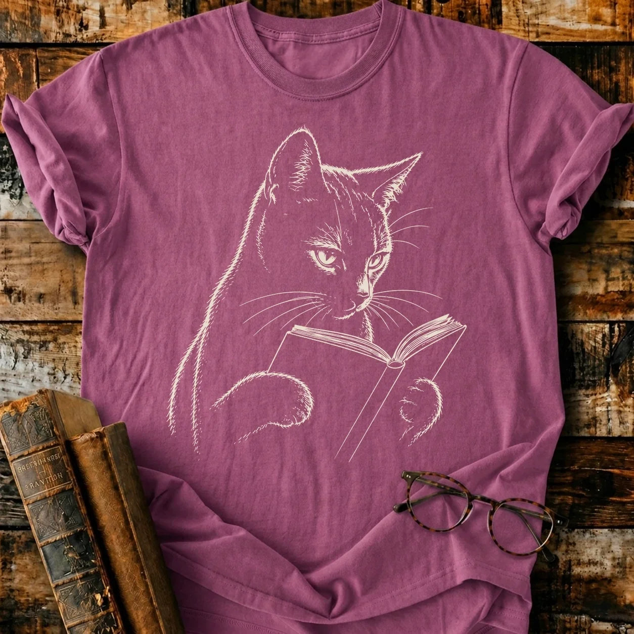 Russian Blue Reading T-Shirt