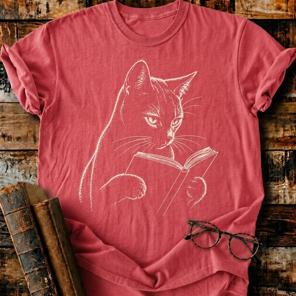 Russian Blue Reading T-Shirt