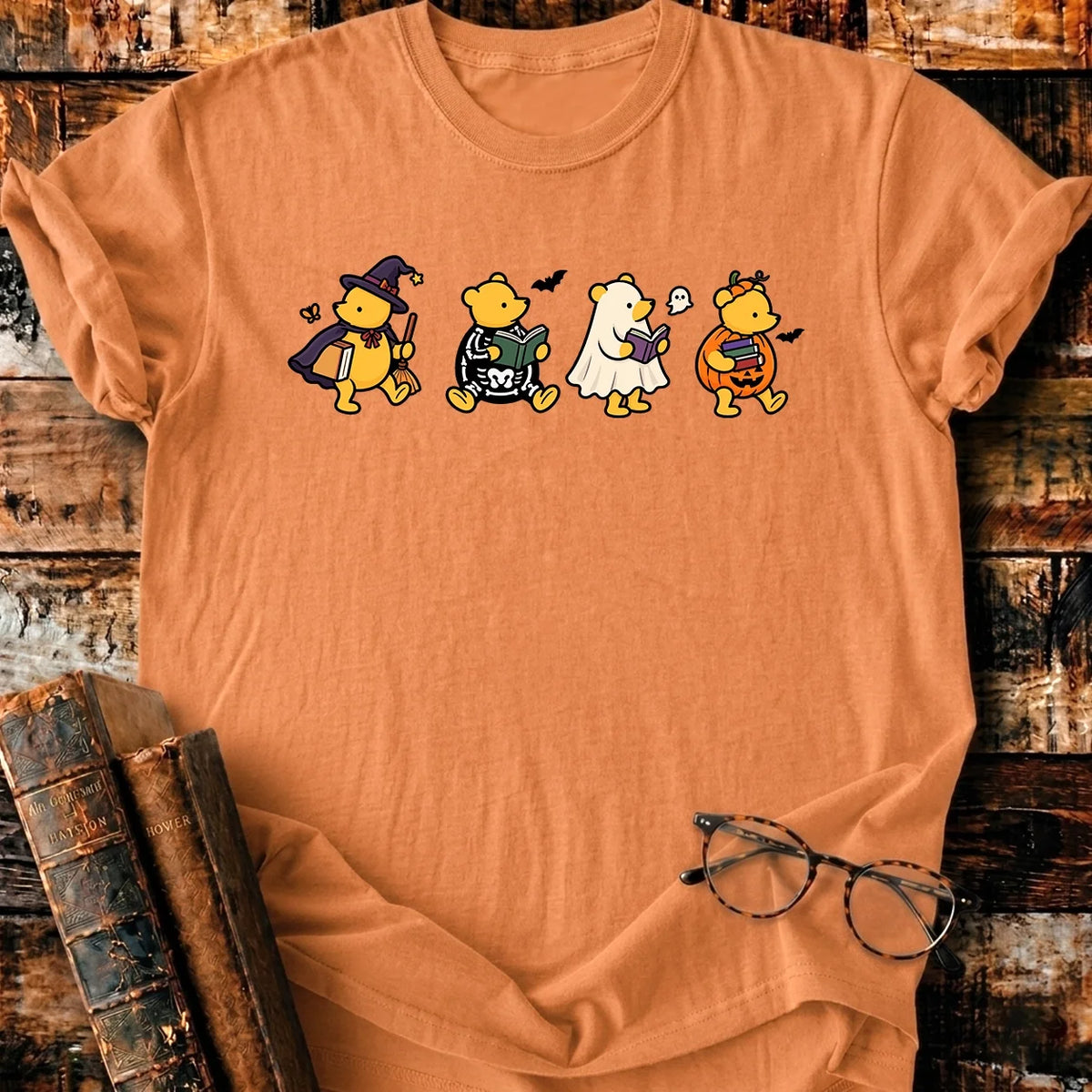 Spooky Bookish Pooh T-Shirt