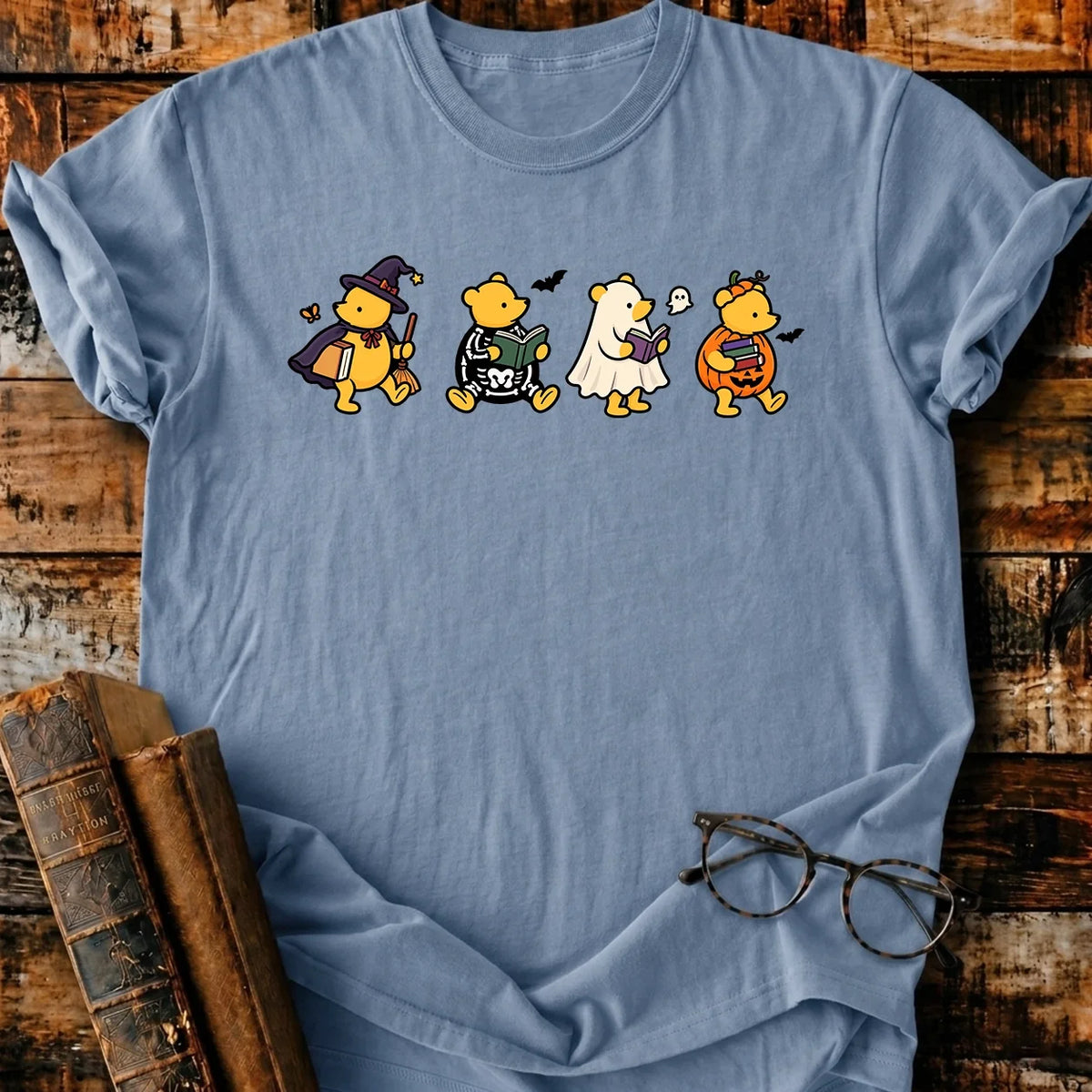 Spooky Bookish Pooh T-Shirt