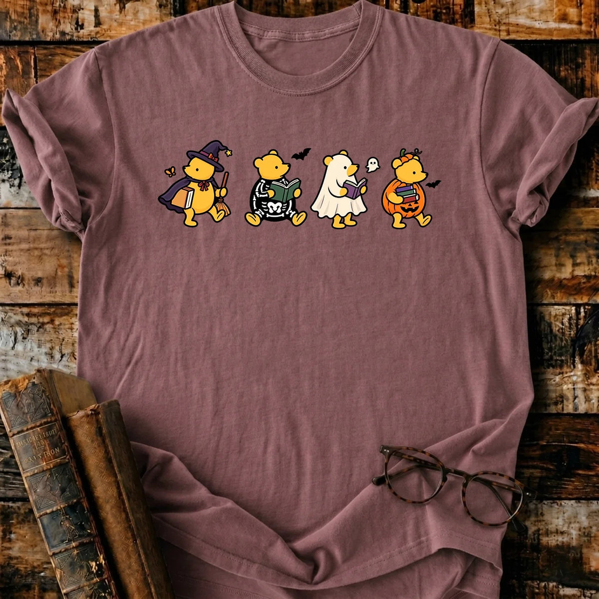 Spooky Bookish Pooh T-Shirt
