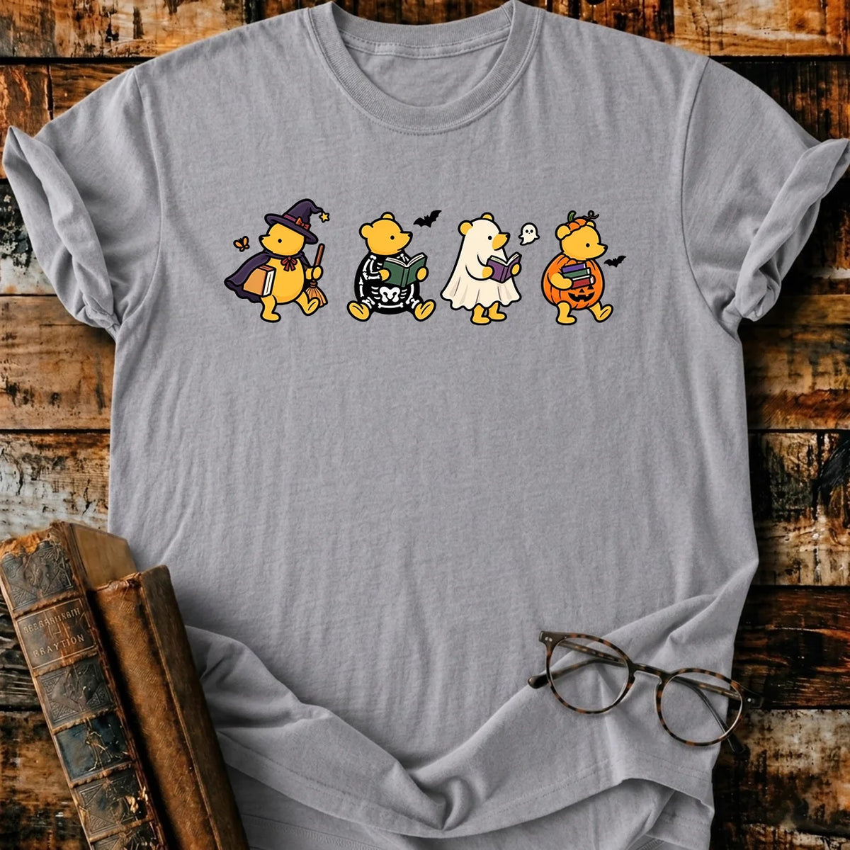 Spooky Bookish Pooh T-Shirt