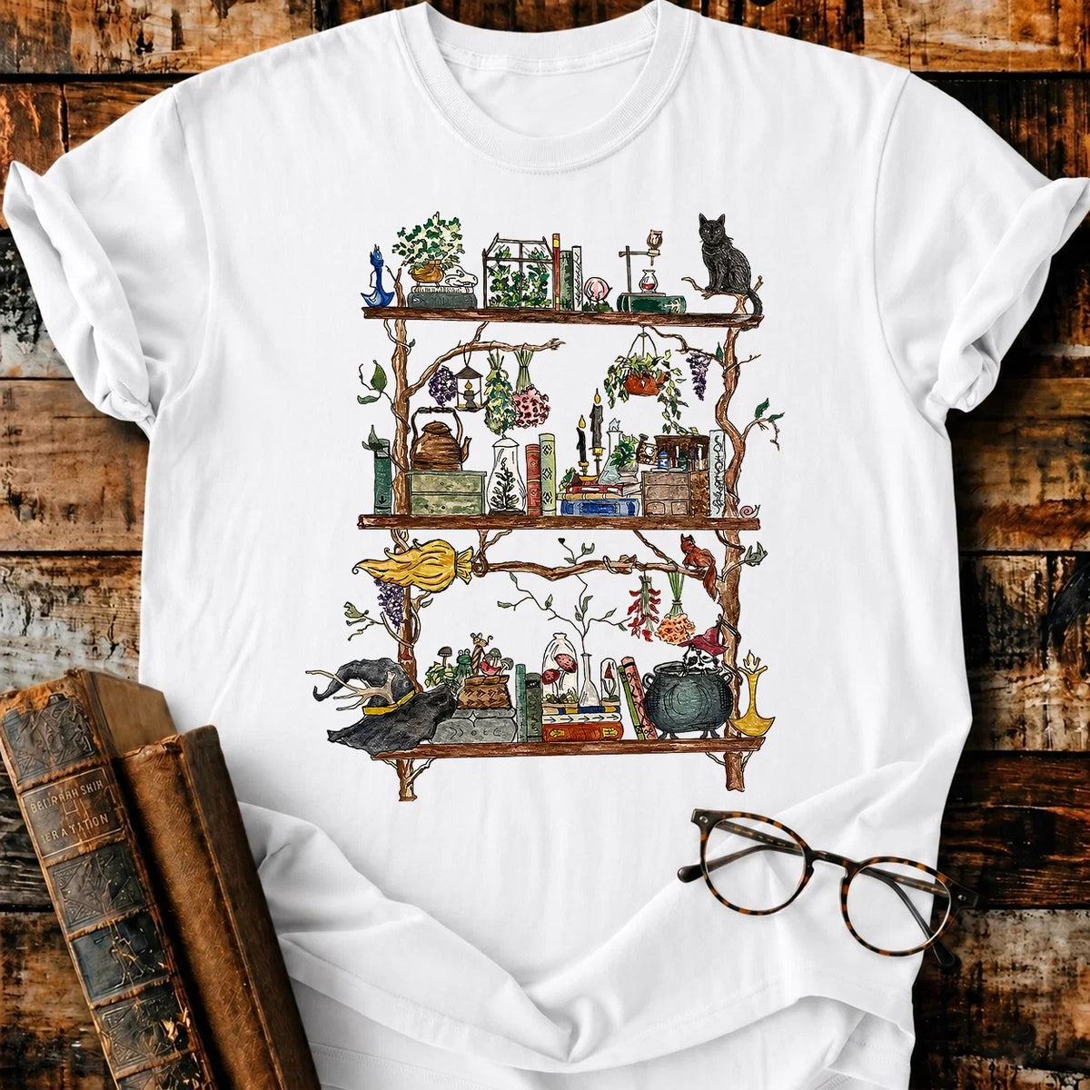 Spooky Shelves T-Shirt