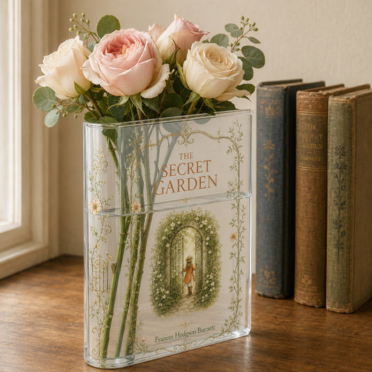 The Secret Garden Acrylic Book Vase Book Lover Gift
