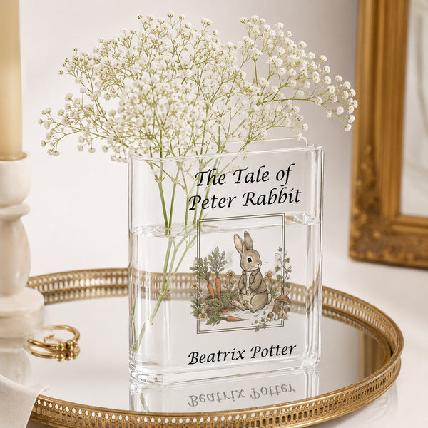 The Tale of Peter Rabbit Acrylic Book Vase Book Lover Gift