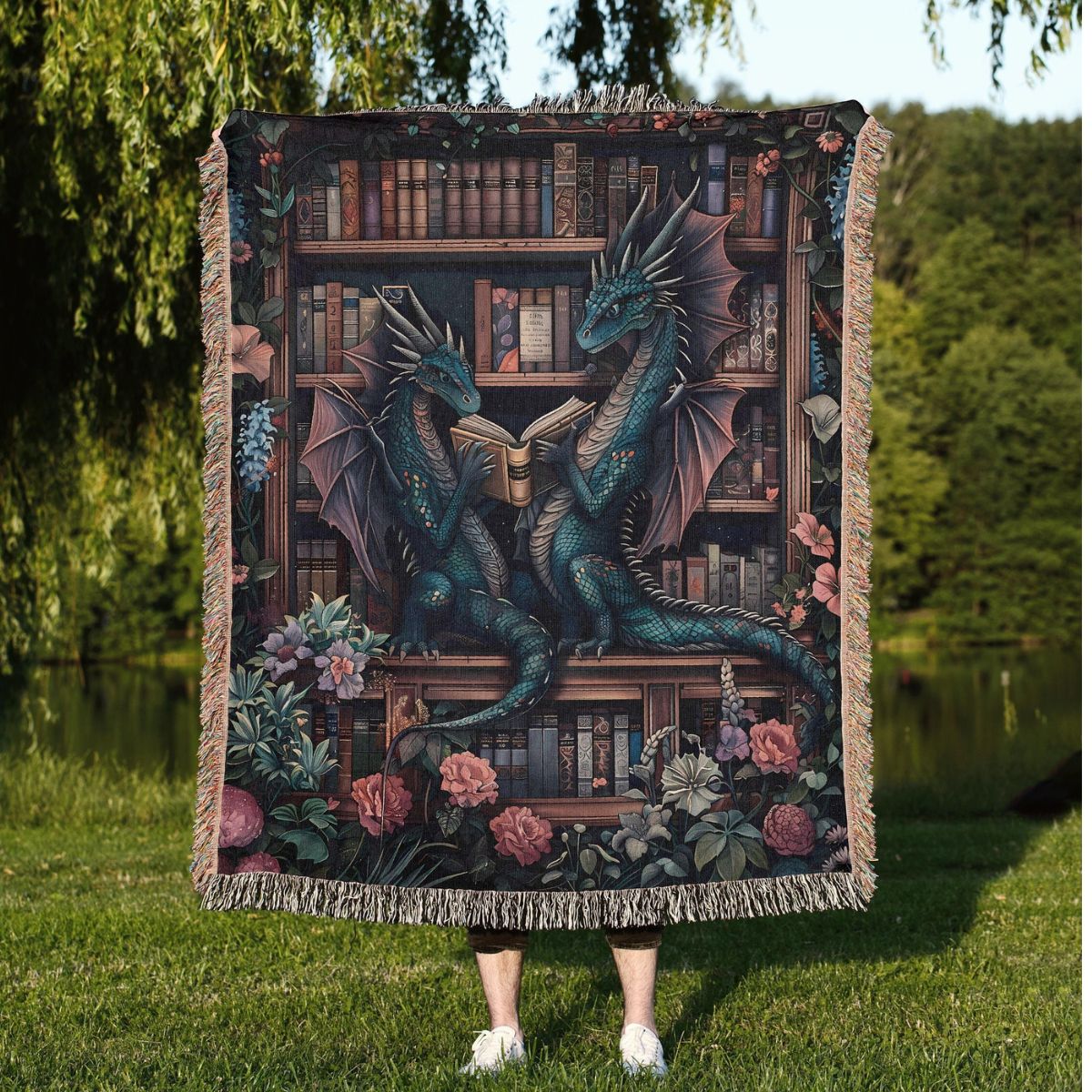 Dragon Duo Library Blanket