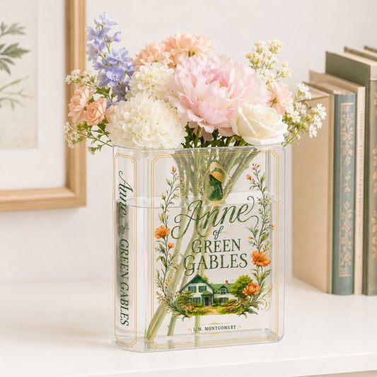 Vase Anne of Green Gables Acrylic Book Vase Book Lover Gift