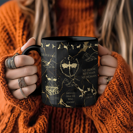 Fourth Wing Black & Gold Mug