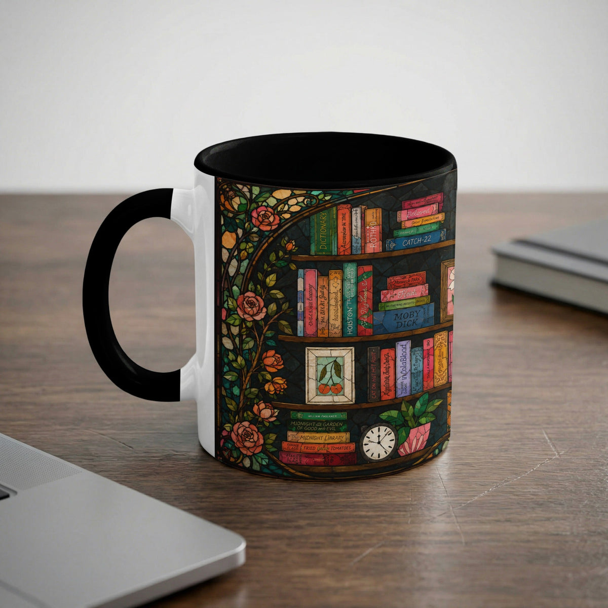 Enchanted Library Stained Glass Cozy Corner Mug