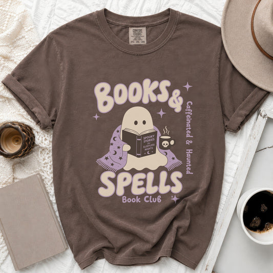 Spooky Books Cozy Haunted Tee