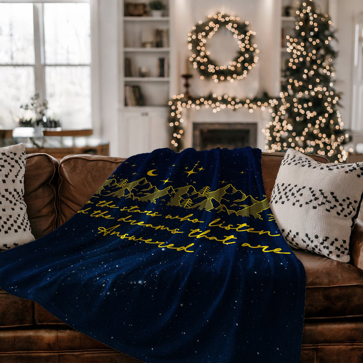 To The Stars Who Listen Velveteen Plush Blanket