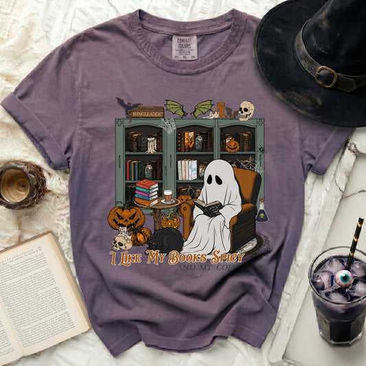 Spicy Books, Icy Coffee Ghost Tee