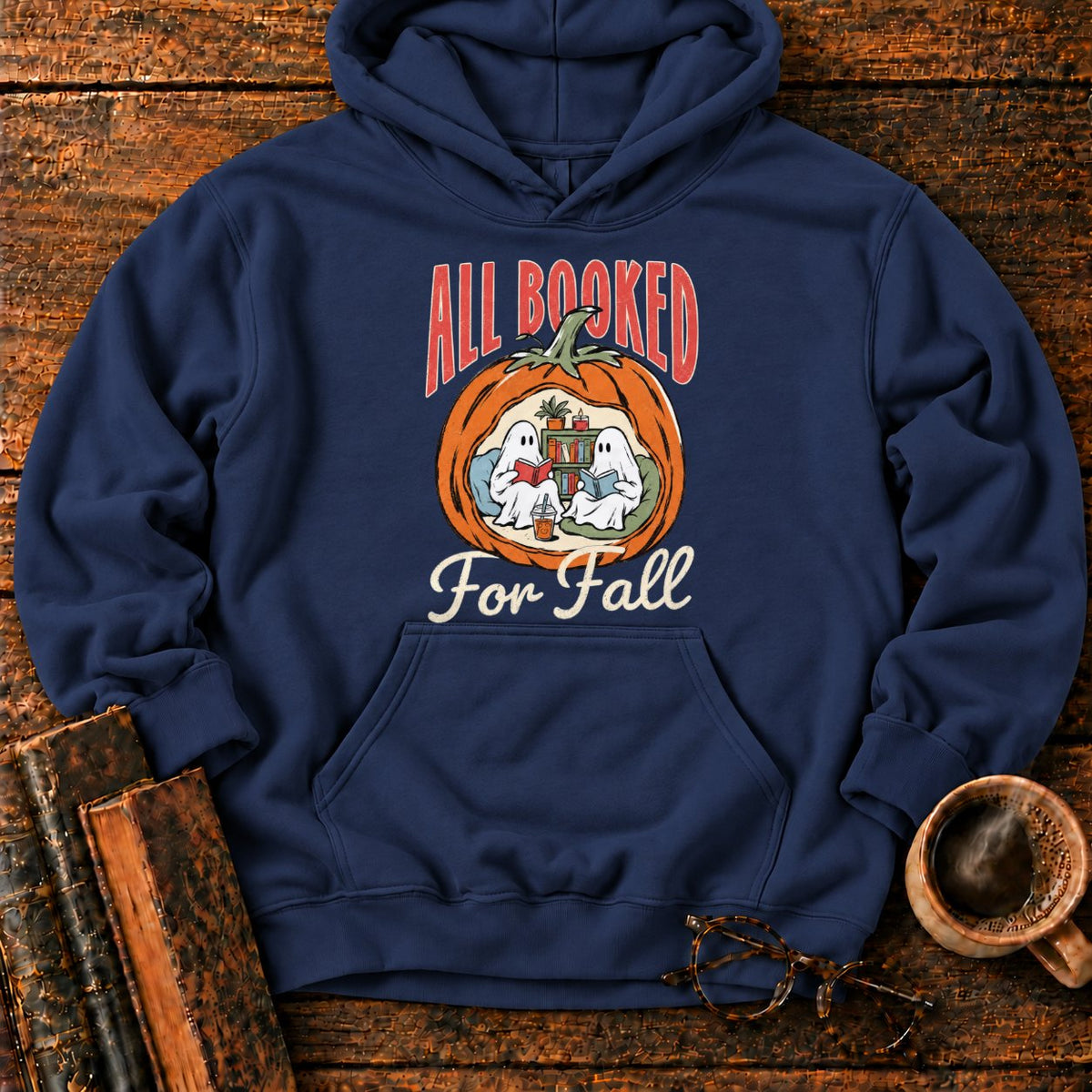 All Booked Pumpkin Reading Nook Hoodie in Navy – BooksThreads
